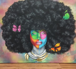Image result for Afro painting crazy